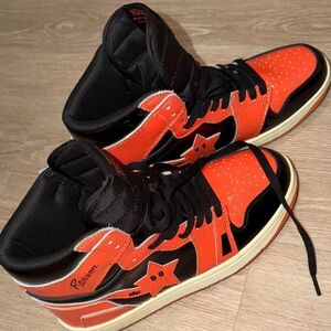 Reason Orange and Black Star High-Tops